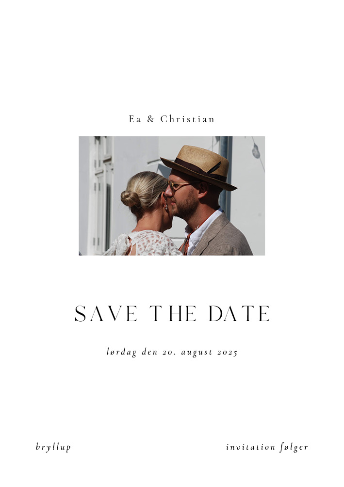 Minimalistisk - Ea og Christian, Save the Date